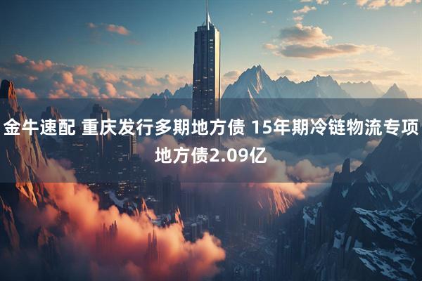 金牛速配 重庆发行多期地方债 15年期冷链物流专项地方债2.09亿